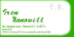 iren manowill business card